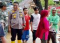 Kapolresta Manado Kombes Pol Julianto Sirait turun langsung melakukan pemantuan situasi banjir di wilayah Kota Manado