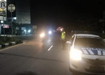 Satlantas Polres Bangka Barat melaksanakan Patroli di wilayah Rawan Kecelakaan