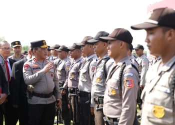 Polda Sumut menggelar upacara Perayaan Hari Ulang Tahun (HUT) ke-42 Satuan Pengamanan (Satpam)