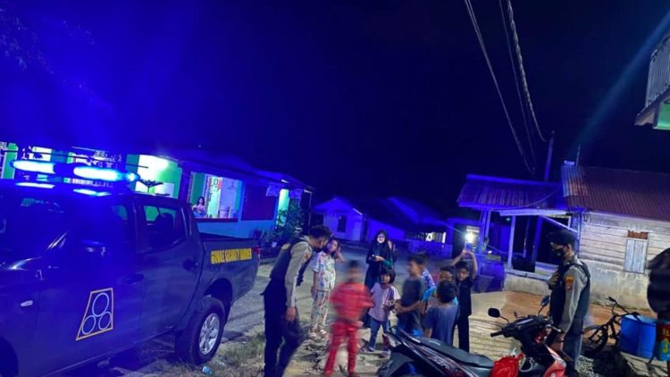 Sat samapta polres bangka barat terus lakukan himbauan serta patroli di seputaran wilayah bangka barat