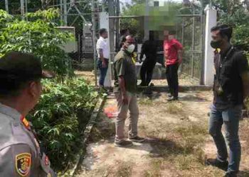 Toman Parulian Situmorang pemuda Desa Karing, Kecamatan Berampu, Kabupaten Dairi, Sumatera Utara ditemukan tewas gantung diri di pintu tower telekomunikasi