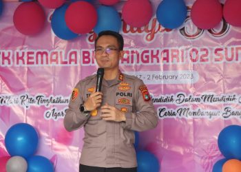 Kapolres Bangka hadiri peringatan Hari Ulang Tahun Ke 56 TK. Kemala Bhayangkari 02 Sungailiat. Kamis (2/2/2023)