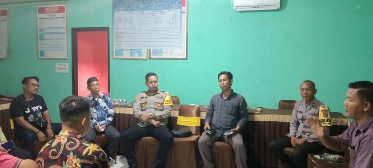 Polsek Pangkalan Baru melaksanakan koordinasi dan musyawarah dalam rangka pembentukan kesiapan kampung tangguh Narkoba