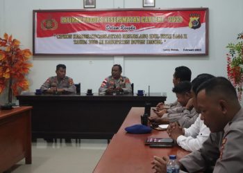 Kapolres AKBP I Komang Budiartha, SIK pimpin pelaksanaan Latihan Pra Operasi Keselamatan Cartenz 2023 hari Senin 06/02/23