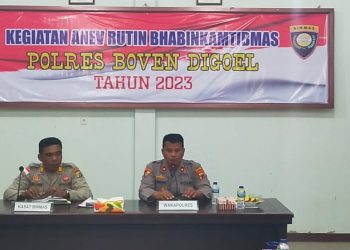 Rapat anev Anggota Bhabhinkamtibmas tahun 2023 bertempat di Aula Polres hari Senin, 06/02/23.