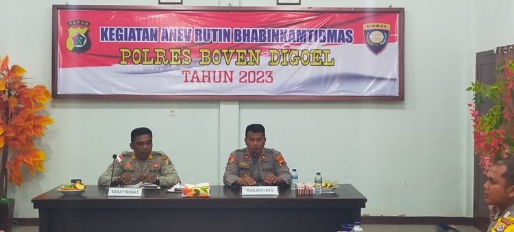 Rapat anev Anggota Bhabhinkamtibmas tahun 2023 bertempat di Aula Polres hari Senin, 06/02/23.