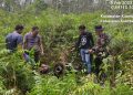 Polsek Kuantan Tengah di backup Polres Kuansing melakukan operasi penertiban aktifitas Penambangan Emas Tanpa Izin (PETI) di Dusun Cambai, Desa Munsalo Kopah, Kecamatan Kuantan Tengah