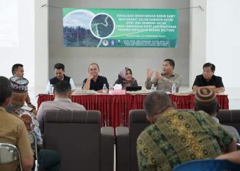 Sosialisasi implementasi UU Cipta Kerja nomor 11 tahun 2020 dan PP 24 tahun 2021, di gedung serba guna kecamatan parit tiga Kabupaten Bangka Barat, selasa (07/02/2023)