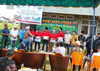 Dewan Pimpinan Cabang (DPC) Persatuan Wartawan Republik Indonesia (PWRI) Kabupaten Aceh Utara meresmikan Kantor Sekretariat