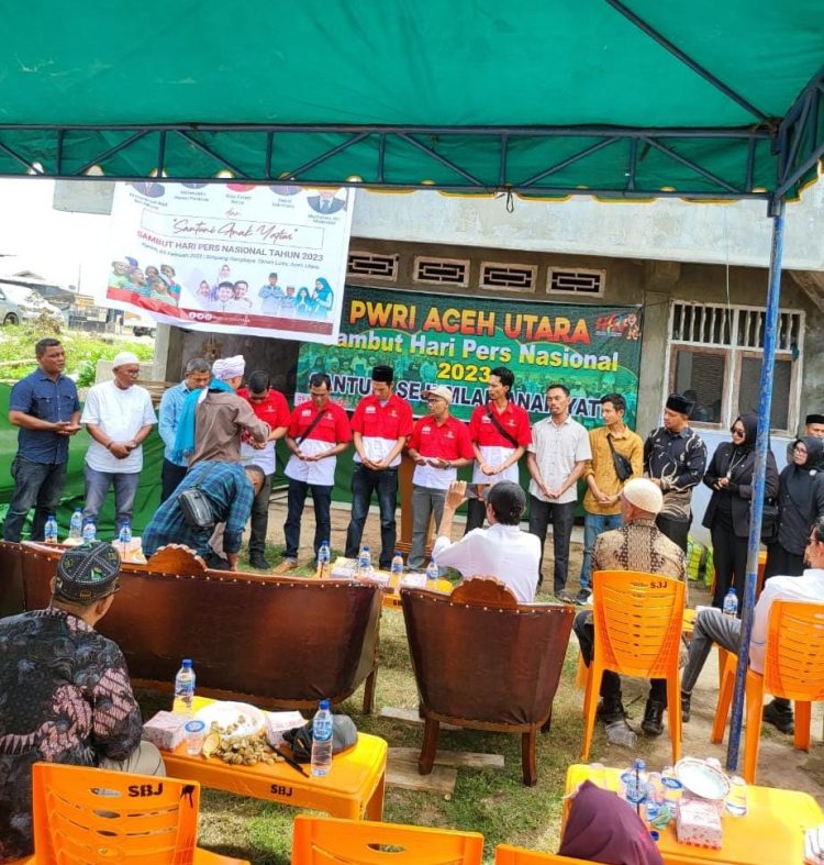 Dewan Pimpinan Cabang (DPC) Persatuan Wartawan Republik Indonesia (PWRI) Kabupaten Aceh Utara meresmikan Kantor Sekretariat