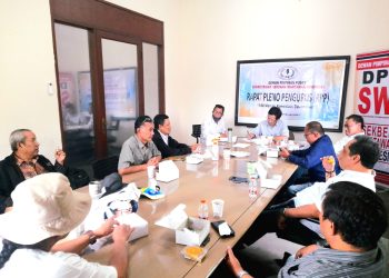 Dewan Pimpinan Pusat (DPP) Sekber Wartawan Indonesia (SWI) menggelar Rapat Pleno Pengurus (RPP) di Kantor Pusat SWI Jalan Menteng 117 Jakarta Pusat, Senin (13/2/2023)