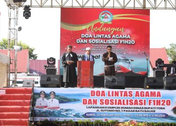 Warga kawasan Danau Toba menggelar doa bersama berharap agar perhelatan F1 Powerboat