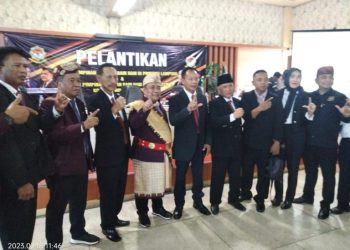 Pelantikan pengurus organisasi Badan Advokasi Investigasi Hak Asasi Manusia Republik Indonesia (BAIN HAM RI) Lampung, digelar di hotel Raden Inten Lampung, Sabtu (18/02/2023)
