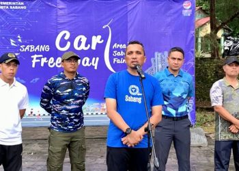 Car Free Day (CFD) perdana tahun 2023 di Kota Sabang sukses dilaksanakan