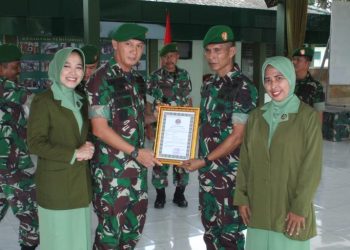 Serah Terima Jabatan (Sertijab) dan Korp Raport Pindah Satuan di Aula Darmawangsa Makodim 0402/OKI