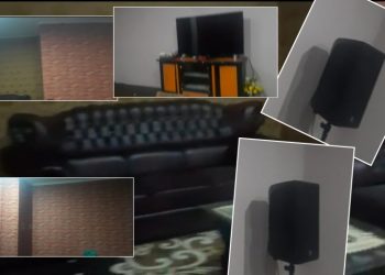 Ruang yang dikhususkan untuk karaoke atau ruang hiburan di mana seseorang menyanyi diiringi dengan musik dan teks lirik yang ditunjukkan pada sebuah layar televisi di Kantor Bupati Kupang