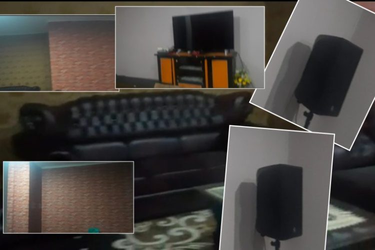 Ruang yang dikhususkan untuk karaoke atau ruang hiburan di mana seseorang menyanyi diiringi dengan musik dan teks lirik yang ditunjukkan pada sebuah layar televisi di Kantor Bupati Kupang