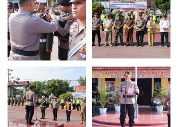 Kapolres Dairi AKBP Wahyudi Rahman, SH, SIK, MM pimpin Gelar Pasukan Operasi Keselamatan Toba 2023
