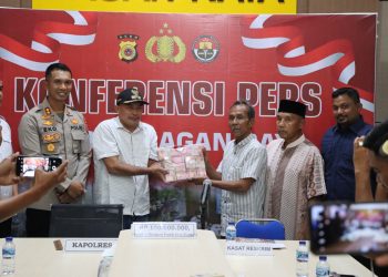 Pengembalian dana desa dari hasil pengungkapan oleh Unit Tindak Pidana Korupsi (tipikor) Satreskrim Polres Nagan Raya terhadap perkara dugaan tindak pidana korupsi dan atau penyelewengan dana BUMG Desa Panton Bayu Kecamatan Darul Makmur