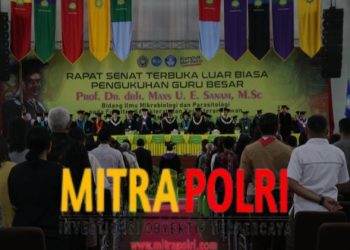 Acara Pengukuhan Pengukuhan Guru Besar Bidang Mikrobiologi dan Parasitologi Fakultas Kedokteran dan Kedokteran Hewan Universitas Nusa Cendana Kupang, Prof. Dr. drh. Maxs Urias Ebenhaezar Sanam, M.Sc, pada Rapat Senat Terbuka Luar Biasa Universitas Nusa Cendana Kupang, pada hari ini, Rabu, 08 Maret 2023