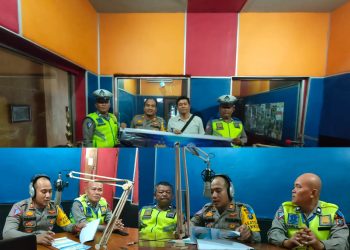 Kasat Lantas, AKP M. Ainul Yaqin, S.I.K., M.H melaksanakan Sosialisasi Ops Keselamatan Toba 2023 kepada masyarakat, Senin (13/03/2023)