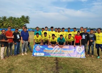 Tim sepak bola RHIP Fc (Rakan Haji Ilham Pangestu) menahan imbang ( 0 - 0 ) tim Meurahet Fc di lapangan bola kaki Blang kabu, samudra Cup II