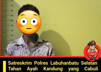 Pelaku Ayah kandung inisial G (50) warga Kec. Torgamba Kab. Labuhanbatu Selatan