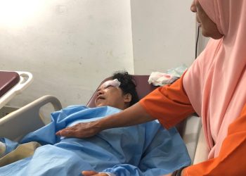 Kondisi korban Fauziah, usia 55 tahun, warga jurong alu jaba gampong bate shoek Kec. Suka makmu kota sabang