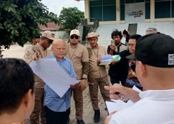 Pengadilan Negeri Palembang menggelar Peninjauan Setempat (PS) di kampus Bina Darma (Bidar)