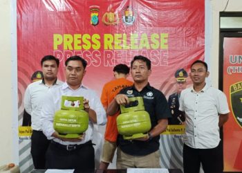 Tim Bravo Resmob On The Road (ROTR) Polresta Manado berhasil meringkus lelaki terduga pelaku pencurian tabung gas elpiji