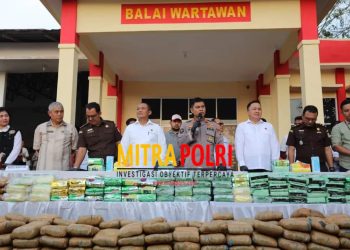 Polda Sumut memaparkan hasil kerja Direktorat Reserse Narkoba dalam kurun waktu Januari hingga Maret 2023