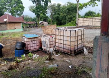 Lokasi 'kencing' CPO yang terdapat di dekat eks Kantor PJR Tiga Dolok, Kabupaten Simalungun