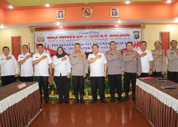 Kapolres Pematang Siantar AKBP Fernando SH S.I.K menerima kunjungan tim audit dari Itwasda Polda Sumut dengan ketua tim tim Kompol Jemson SH MH