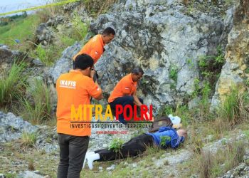 Polda Sumatera Utara bergerak cek kembali mengecek tempat kejadian perkara (TKP) yang menjadi lokasi meninggalnya Bripka Arfan Saragih (AS)