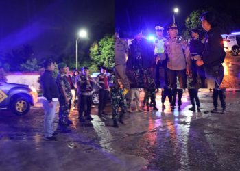 Patroli skala besar TNI-Polri dan juga Satpol-PP pemkab Labuhanbatu dalam rangka cipta kondisi pada bulan suci ramadhan 1444 H
