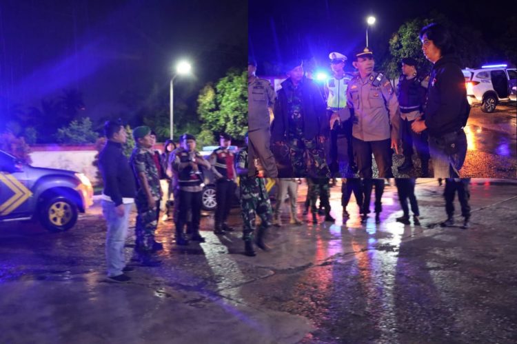 Patroli skala besar TNI-Polri dan juga Satpol-PP pemkab Labuhanbatu dalam rangka cipta kondisi pada bulan suci ramadhan 1444 H