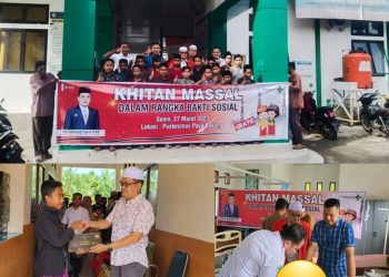 Anggota DPRK Aceh Utara dari Fraksi Partai Aceh (PA), Muhammad Yusuf, S.Pd menggelar sunat massal gratis bagi Anak Yatim dan Anak keluarga kurang mampu