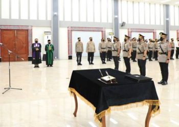 Kapolda Sumut, Irjen Pol Panca Putra Simanjuntak pimpin sertijab dua pejabat di jajaran Polda Sumut, Senin (27/3/23). (Foto Dok/Polda Sumut)