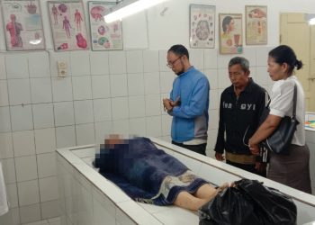 Kondisi korban Dewi Sindy Sinola warga Lorong 20 Jalan Tangki /Jalan Rakutta Sembiring saat di Ruang Jenazah