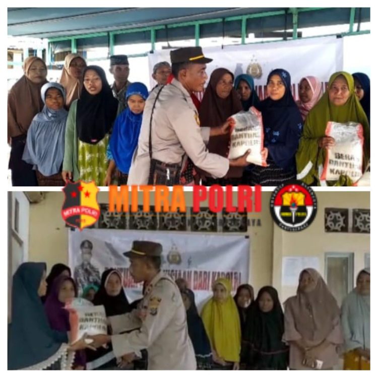 Kegiatan Penyaluran Bantuan Kemanusian dari KAPOLRI tersebut diserahkan langsung oleh Kapolsek Pulau Ende, IPTU. KAMALUDIN bersama Anggota Polsek Pulau Ende