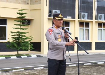 Pejabat nomor satu dijajaran Polres Pali, AKBP Khairu Nasrudin, S.I.K,M.H., selaku Kapolres, memimpin langsung apel