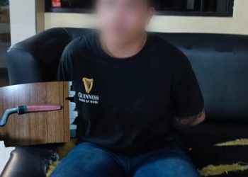 Pelaku yang membawa senjata tajam tanpa izin dengan inisial MS warga kamangta jaga IV.