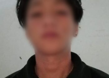 Terduga pelaku penganiayaan dengan sentaja tajam yang terjadi di kompleks Pohon Kasih, Kelurahan Wenang Utara, Kecamatan Wenang pada Senin (3/4/2023)