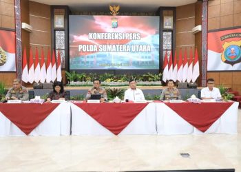 Konferensi Pers Polda Sumut