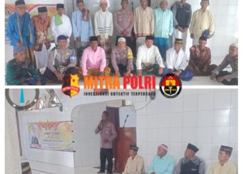 Kapolsek Pulau Ende, IPTU. KAMALUDIN bersama Anggota melaksanakan kegiatan JUMAT CURHAT di Masjid At Taqwa, Desa Aejeti, Kecamatan Pulau Ende