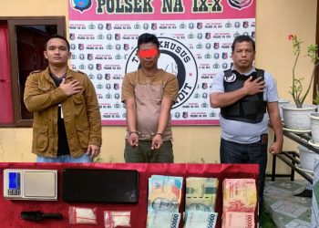 Pelaku Syaipul Bahri alias Ipul Warga Desa Aek Hitetoras Kecamatan Marbau di Dusun Kampung Jawa Desa Pulau Jantan Kec. NA IX-X Kabupaten Labura diamankan beserta barang bukti