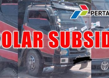 Foto Diduga salah satu truk penimbun solar subsidi di Labuhanbatu (foto : Mitrapolri.com)