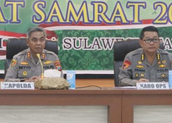 Kapolda Sulawesi Utara Irjen Pol Setyo Budiyanto membuka latihan praoperasi kepolisian (Latpraops) terpusat Ketupat Samrat 2023