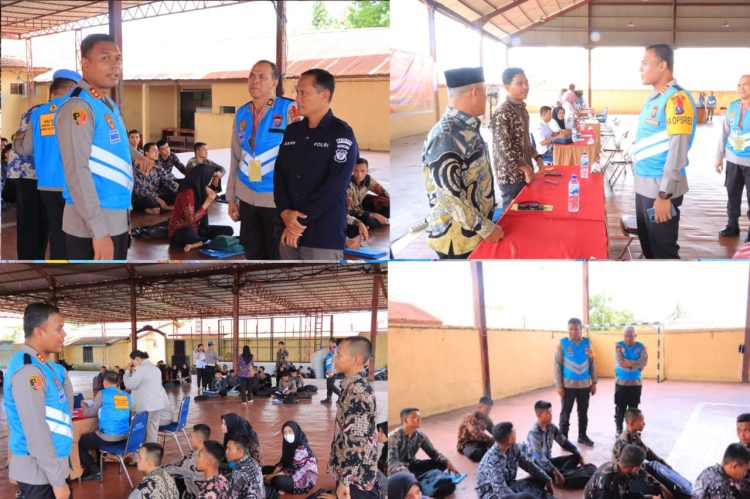 Kapolres Labuhanbatu AKBP James H. Hutajulu, S.I.K., S.H., M.H., M.I.K. cek pemeriksaan administrasi (Rikmin) awal seleksi penerimaan Akpol, Bintara dan Tamtama Polri Tahun 2023