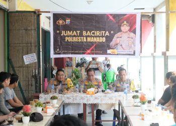 Ditbinmas Polda Sulawesi Utara (Sulut) dan Satbinmas Polresta Manado menggelar kegiatan rutin “Jumat Curhat”